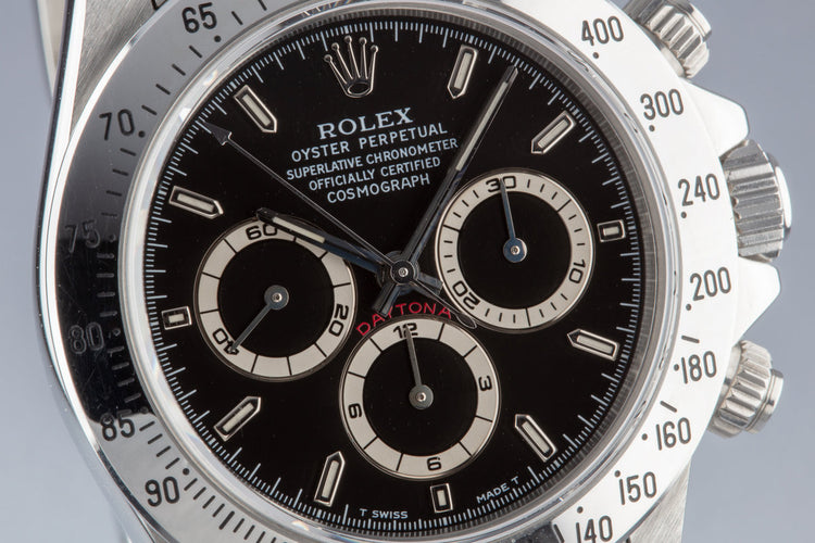 1995 Rolex Zenith Daytona 16520 Black Dial with Box and Papers