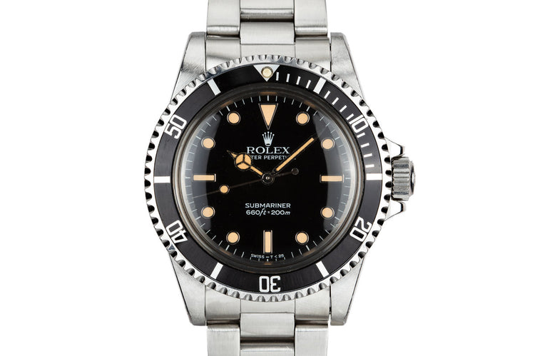 1984 Rolex Submariner 5513 Gloss Dial with Box and Blank Rolex Papers