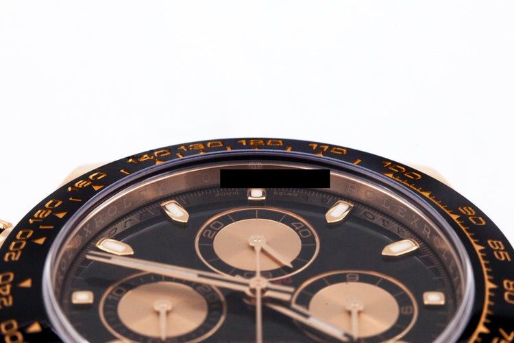 2015 Rolex RG Daytona 116515 Black With Pink Counters Dial with Box and Papers