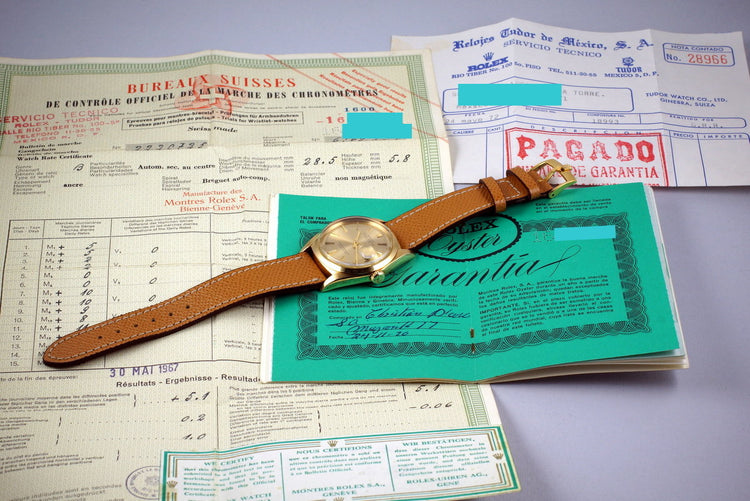 1967 Rolex YG DateJust 1600 with Papers