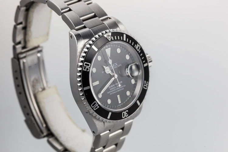 1999 Rolex Submariner 16610 with SWISS Only Dial