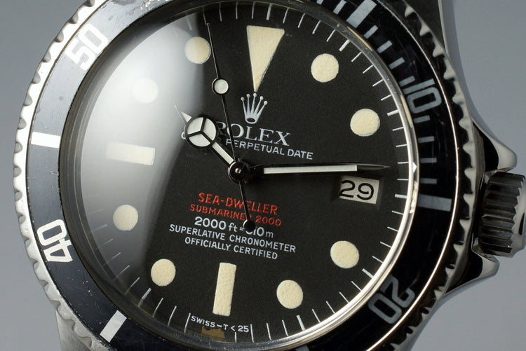 1975 Rolex Double Red Sea Dweller 1665 Mark IV Dial