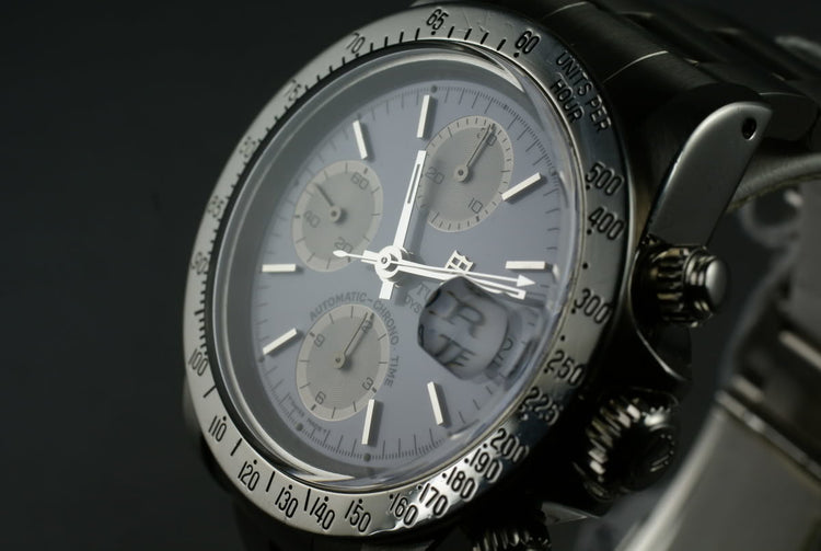 Tudor Chronograph Big Block 79180 with Rolex Service Papers and Porcelain dial