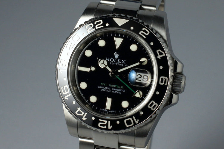 2009 Rolex GMT II 116710 with Box and Papers