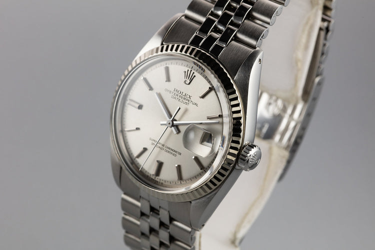 1972 Rolex DateJust 1601 No Lume Sigma Silver Dial