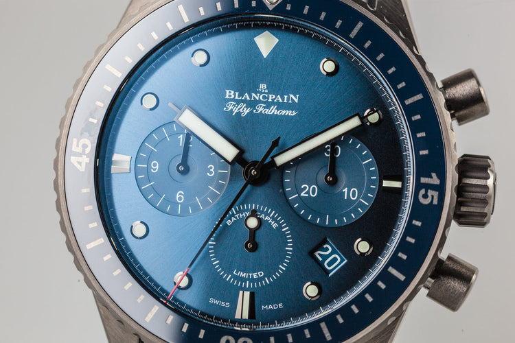 Blancpain Fifty Fathoms Bathyscaphe Ceramic Flyback Chronograph Ocean Commitment 07825 with Box and Papers