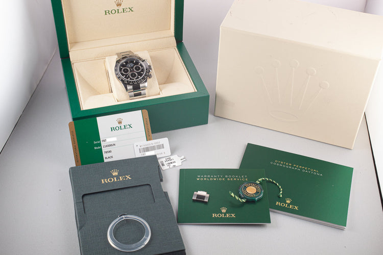 2017 Rolex Daytona 116500LN Black Dial with box and papers