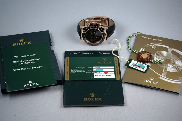 2012 Rolex RG Daytona 116515 Chocolate Arabic Dial with Box and Papers