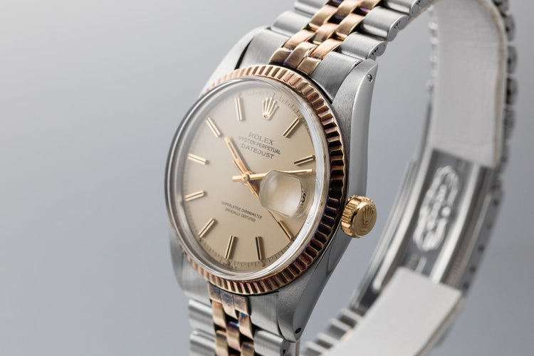 1972 Rolex Two-Tone DateJust 1601 with Matte Champagne Dial