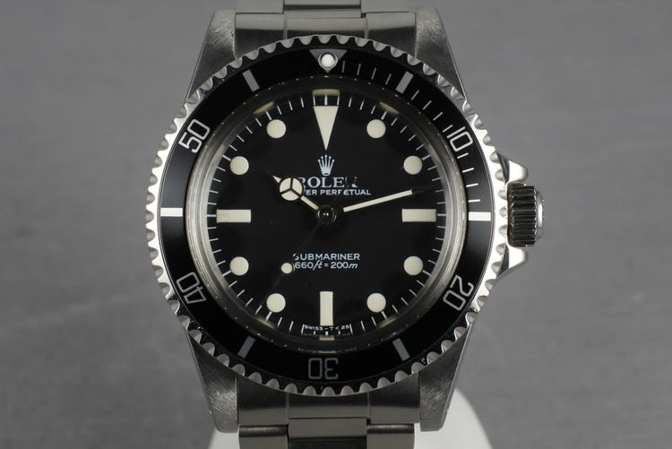1984 Rolex Submariner 5513 with Maxi Mark V Dial with Papers