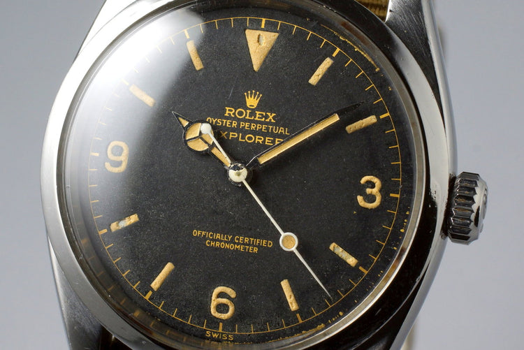 1956 Rolex Explorer 1 6610 Gilt Chapter Ring Dial