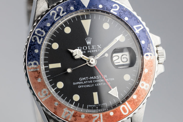 1971 Rolex GMT-Master 1675 with Faded "Pepsi" Insert