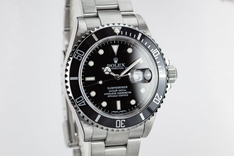 2007 Rolex Submariner 16610 with Box and Papers