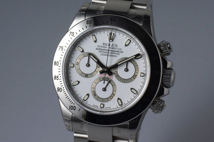 2009 Rolex Daytona 116520 White Dial with Box and Papers MINT