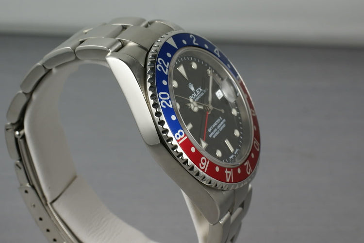 Rolex GMT Ref: 16710 F serial with Box and Papers