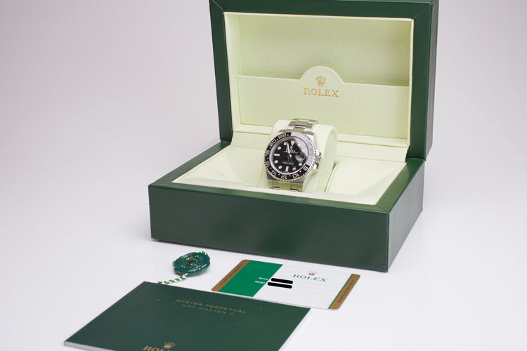 2018 Rolex GMT-Master II 116710LN with Box, Card & Chronotag