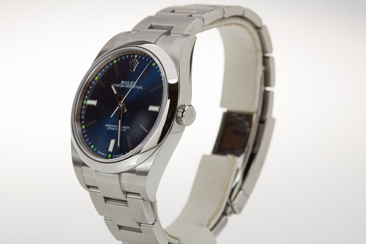 2019 Rolex Oyster Perpetual 114300 41mm Blue Dial Box, Card Hangtag