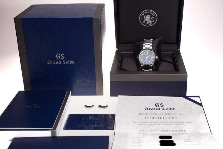 2021 Grand Seiko Blue Dial Box, Booklets & Papers