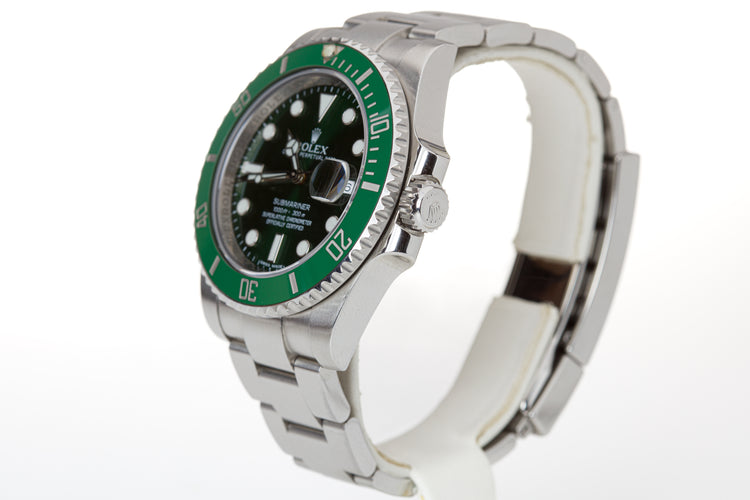 2013 Rolex Submariner 116610LV "Hulk" Box, Card Hangtag & Booklet
