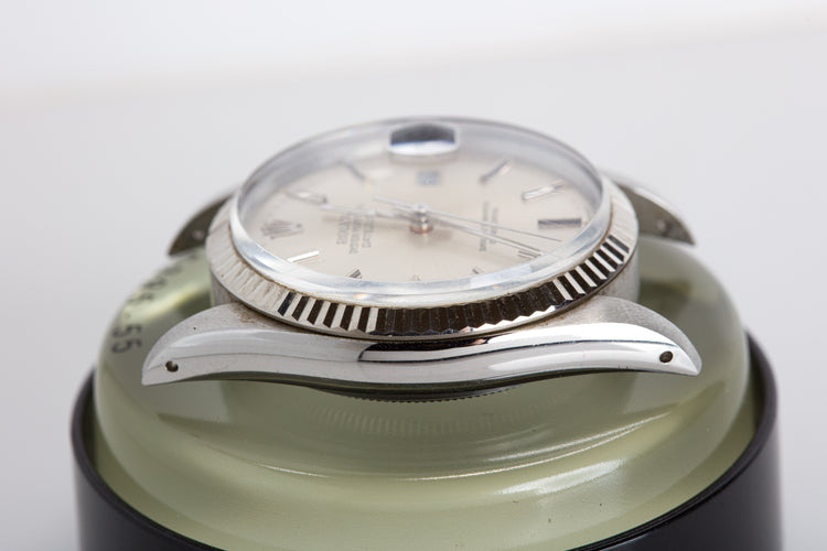 1987 Rolex Datejust 16014 Silver Stick Dial Jubilee Bracelet