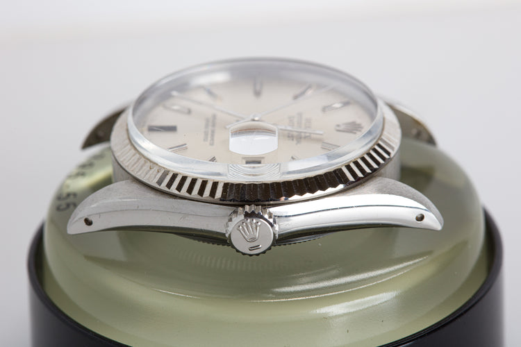 1987 Rolex Datejust 16014 Silver Stick Dial Jubilee Bracelet