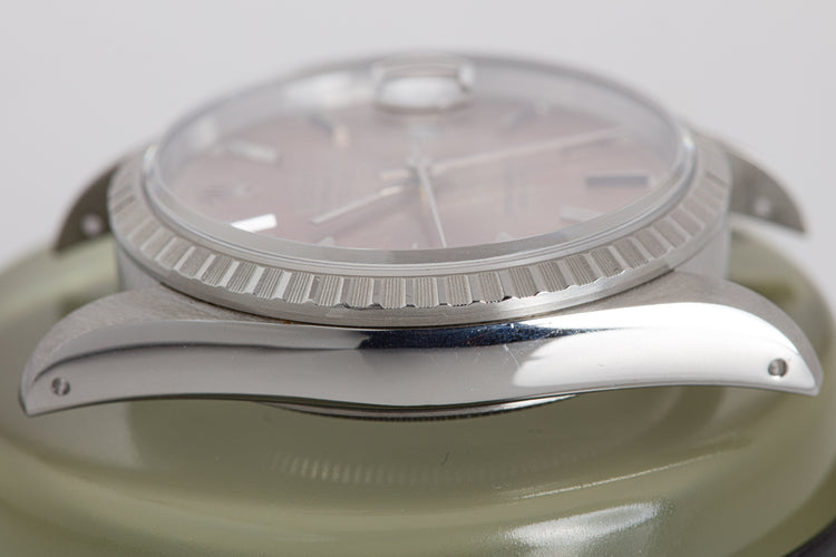 1991 Rolex St/St Datejust 16220 Tropical Rose Dial Jubilee Braclet