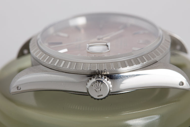 1991 Rolex St/St Datejust 16220 Tropical Rose Dial Jubilee Braclet