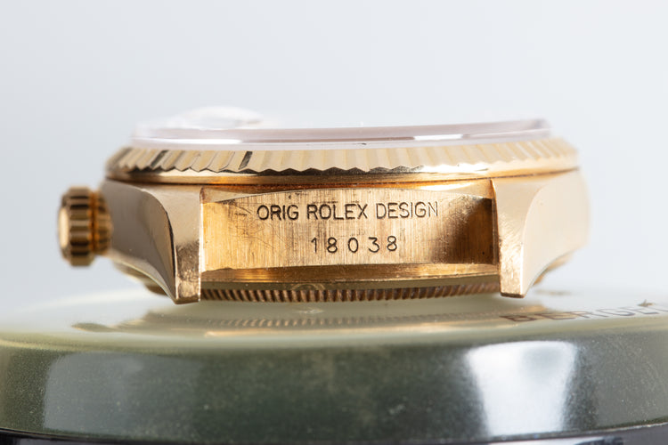 1986 Rolex Day-Date18038 Blue Diamond Vignette Dial