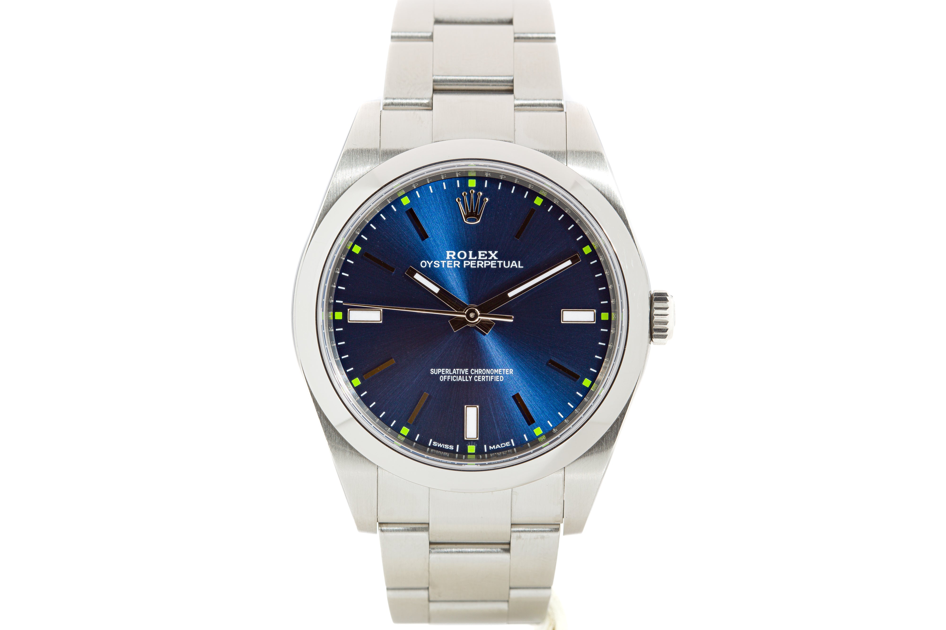 sjælden ustabil forfatter HQ Milton - 2017 Rolex Oyster Perpetual 114300 Blue Dial Box, Card Hangtag,  Inventory #A5028, For Sale