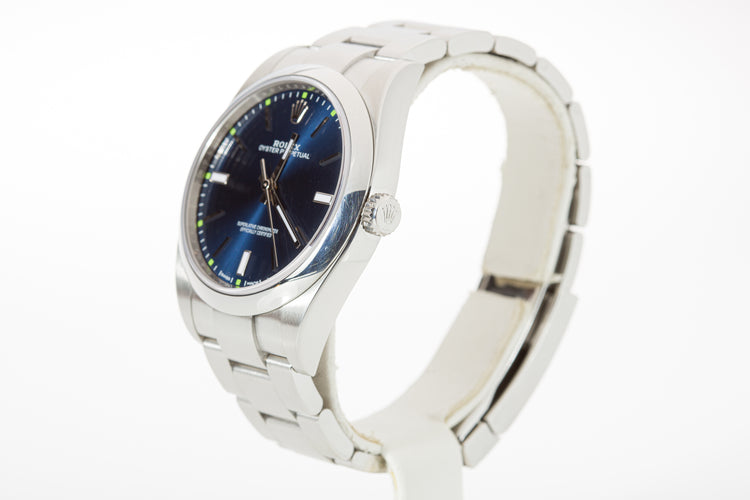 2017 Rolex Oyster Perpetual 114300 Blue Dial Box, Card Hangtag