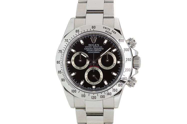 2007 Rolex Daytona 116520 Black Dial Box, Papers, Hangtags & Booklet