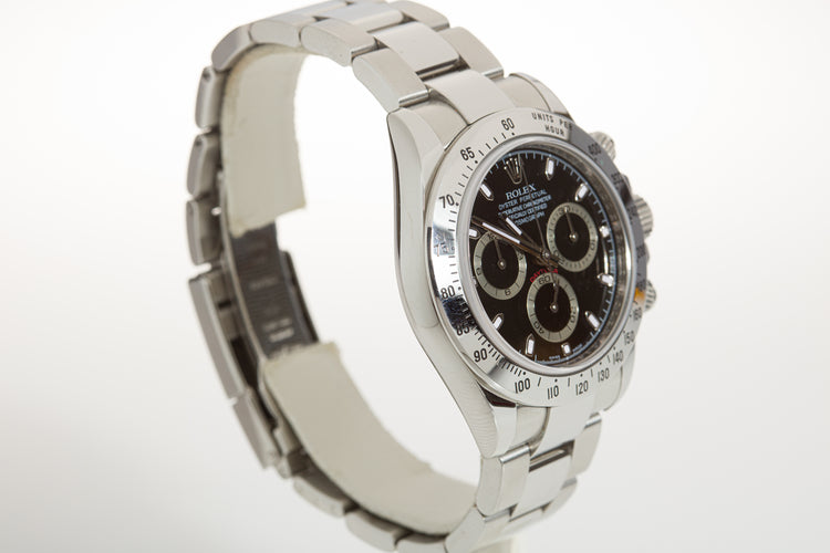 2007 Rolex Daytona 116520 Black Dial Box, Papers, Hangtags & Booklet