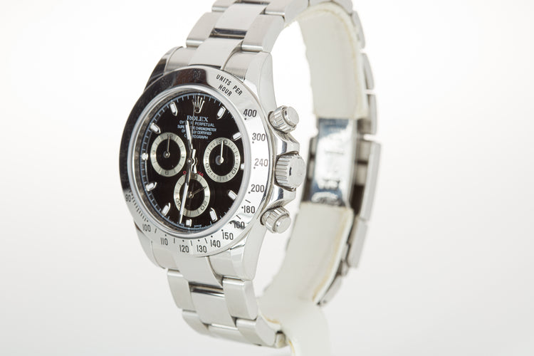 2007 Rolex Daytona 116520 Black Dial Box, Papers, Hangtags & Booklet