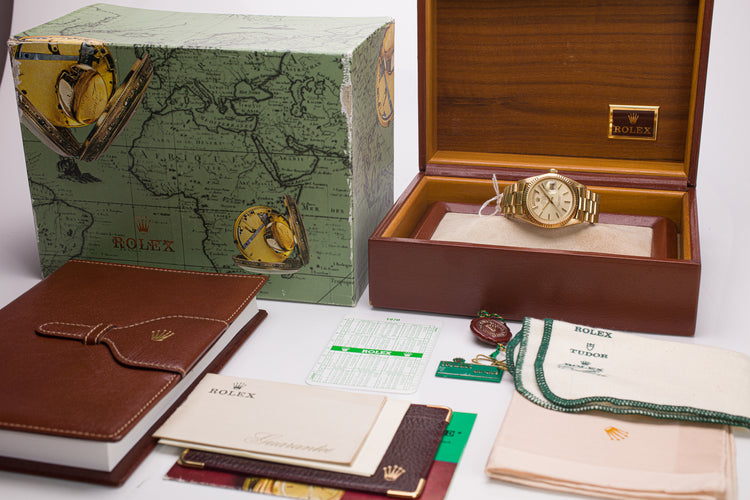 1970 Rolex Day-Date No Lume Pie Pan Dial Box, Hang Tags & Calendar