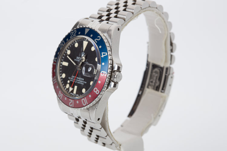1978 Rolex GMT Master 1675 Faded Pepsi Bezel Creamy Lume Plots & Hands