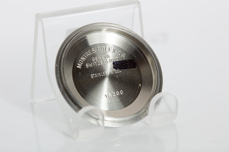 1990 Rolex 16233 Datejust Blue Diamond Vignette Dial Box, Tags & Papers