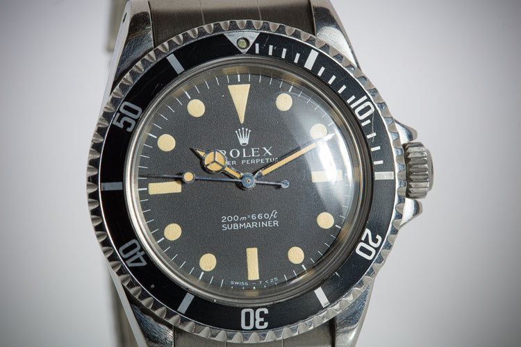 1967 Rolex Submariner 5513 Meters 1st Dial with Creamy Lume Plots