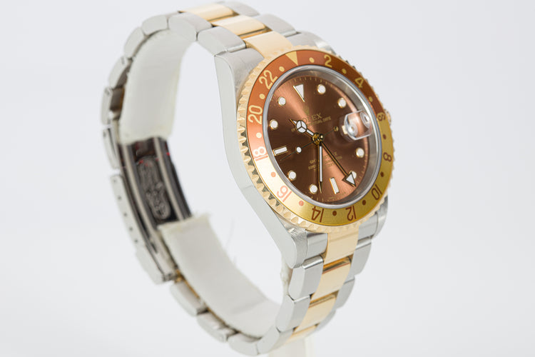 2005 Rolex 16713 "Root Beer" 18k/St GMT Master II Brown Dial
