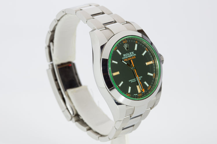 2021 Rolex Milgauss 116400GV Box, Card, Hangtags & Booklets