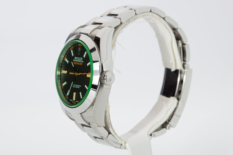 2021 Rolex Milgauss 116400GV Box, Card, Hangtags & Booklets