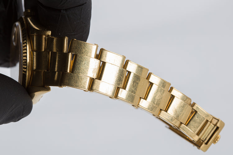 1990 Rolex 18k Date 15238 Champagne Dial Oyster Rivet bracelet W/ Box, Tags, Booklets