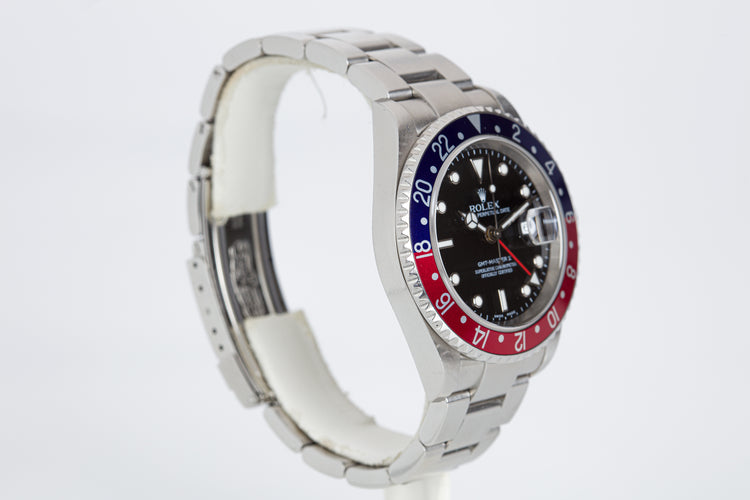 2005 Rolex 16710 GMT Master II Box, Papers, Chronotag, Calendar & Wallet