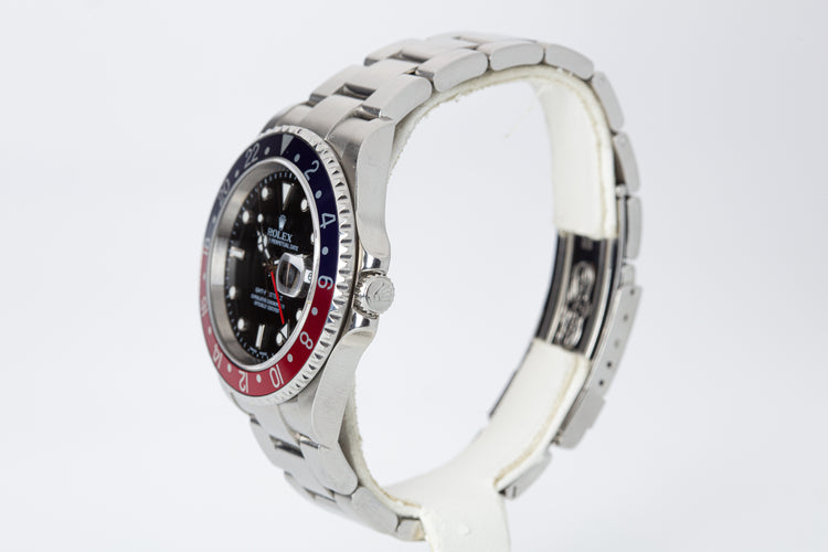 2005 Rolex 16710 GMT Master II Box, Papers, Chronotag, Calendar & Wallet