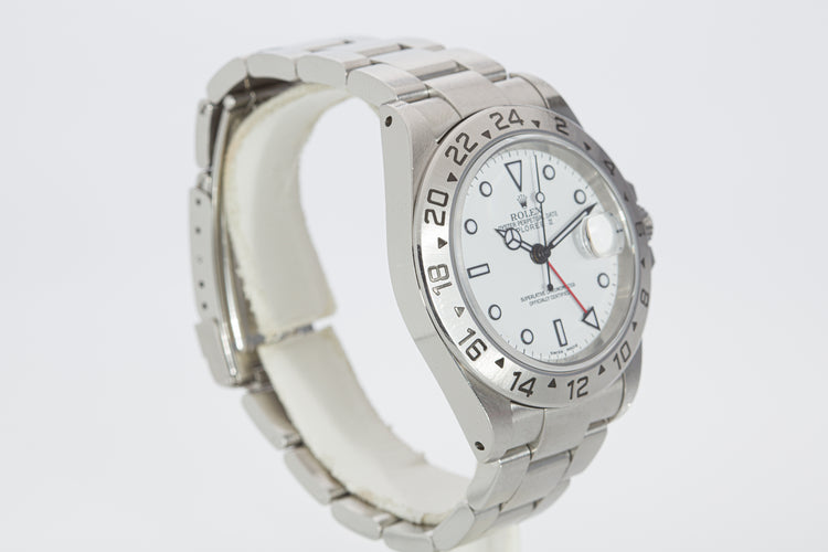 2000 Rolex Explorer II 16570 Polar Swiss Made Dial
