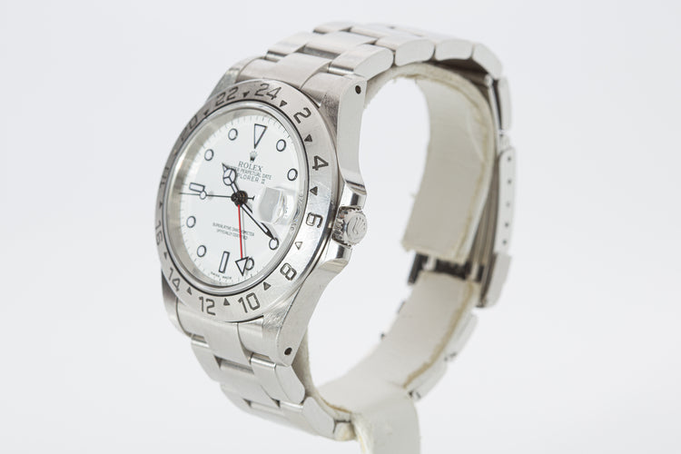 2000 Rolex Explorer II 16570 Polar Swiss Made Dial