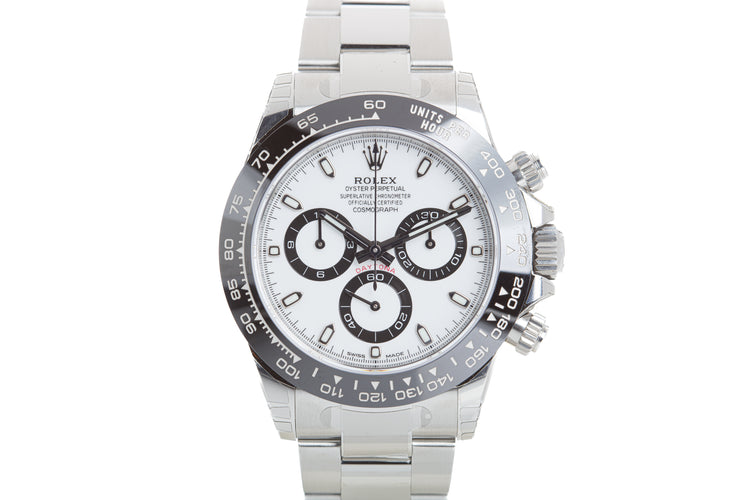2022 Rolex Daytona 116500LN White Dial Stickers Box, Card, Booklet Chrono Tag