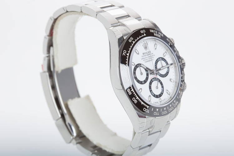 2022 Rolex Daytona 116500LN White Dial Stickers Box, Card, Booklet Chrono Tag