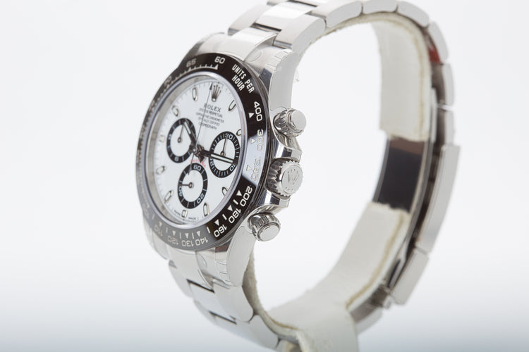 2022 Rolex Daytona 116500LN White Dial Stickers Box, Card, Booklet Chrono Tag