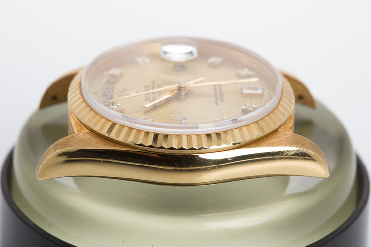 1990 Rolex Day-Date 18238 Champagne Diamond Dial with Box and Papers