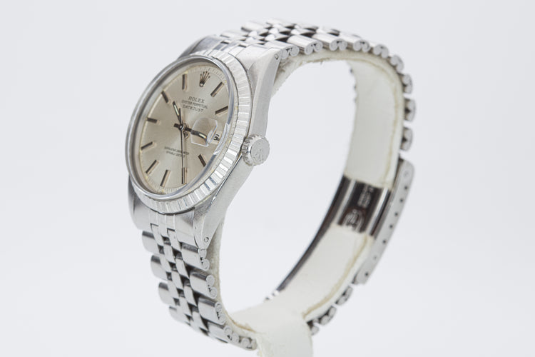 1973 Rolex 1603 Silver Pie Pan Stick Dial